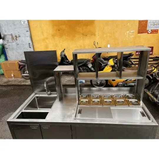 Quầy pha chế inox 10 khay